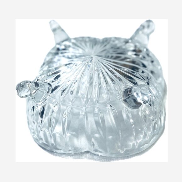 Vintage VIKSA Candy Dish Bowl With Top Cover 24% Lead Crystal 4-Footed 9" x 5" - Picture 3 of 4